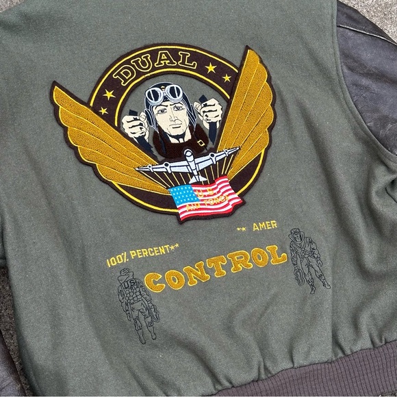 Vintage USA Military Air Force Men’s Flight Wool Bomber Jacket Size Medium - Picture 8 of 13